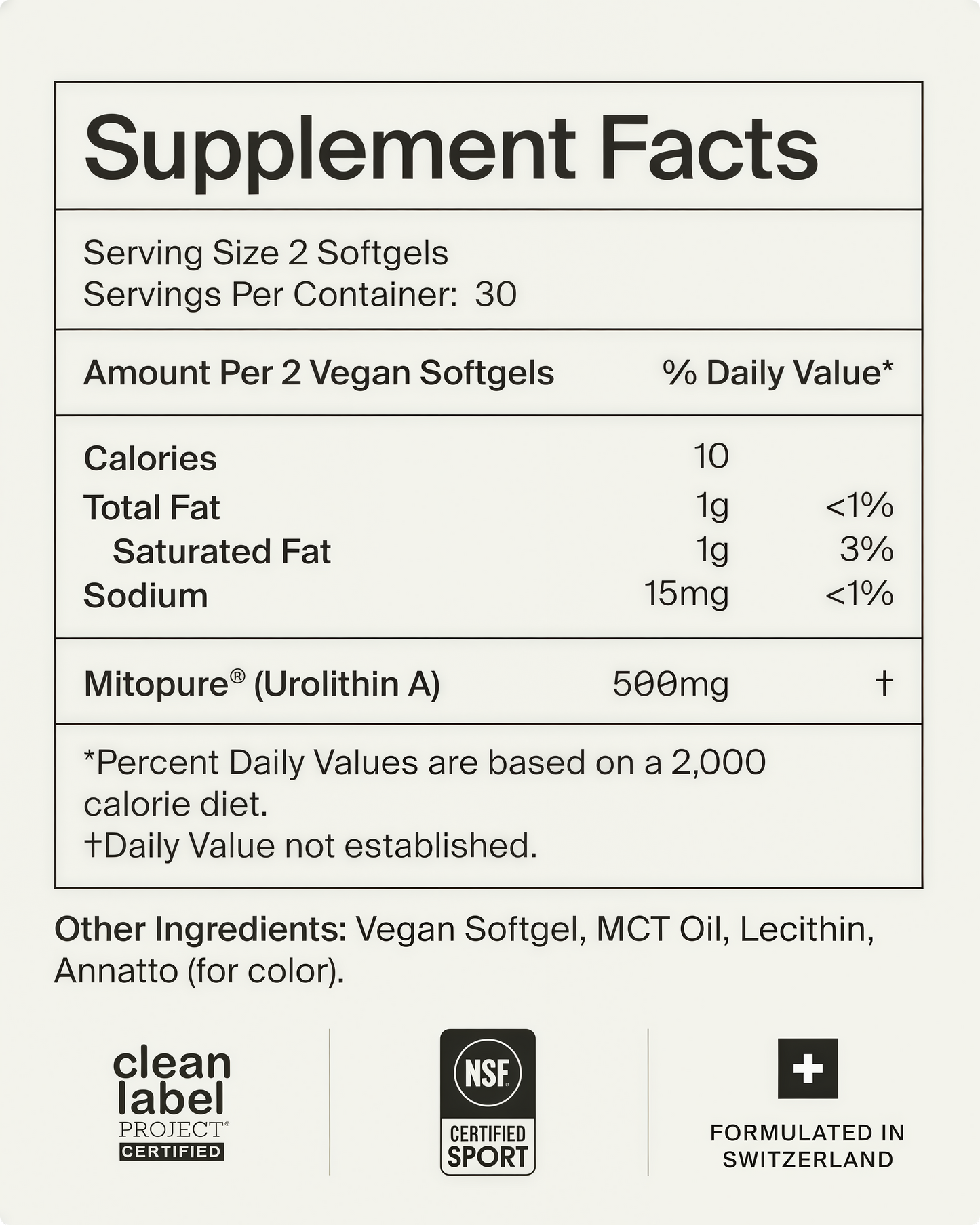 Mitopure Softgels Urolithin A